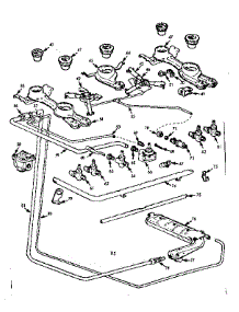 Burner Section parts for Kenmore Range 103.7655000 (1037655000, 103 7655000) from AppliancePartsPros.com
