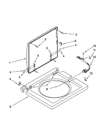 Washer Top And Lid Parts parts for Kenmore Washer Dryer Combo 110.9875279B (1109875279B, 110 9875279B) from AppliancePartsPros.com