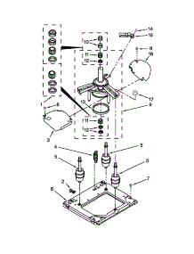 Machine Base Parts parts for Kenmore Washer Dryer Combo 110.9875279B (1109875279B, 110 9875279B) from AppliancePartsPros.com