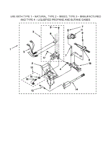 Burner Assembly parts for Kenmore Washer Dryer Combo 110.9875279A (1109875279A, 110 9875279A) from AppliancePartsPros.com