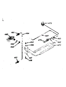 Upper Oven Burner Section parts for Kenmore Range 103.7747060 (1037747060, 103 7747060) from AppliancePartsPros.com