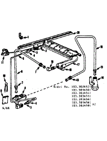 Burner Section parts for Kenmore Range 103.3036581 (1033036581, 103 3036581) from AppliancePartsPros.com