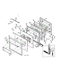 Oven Door parts for Kenmore Range 850.4237520 (8504237520, 850 4237520) from AppliancePartsPros.com