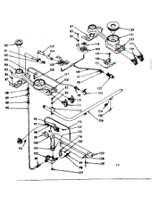 Burner Section parts for Kenmore Range 103.7476800 (1037476800, 103 7476800) from AppliancePartsPros.com