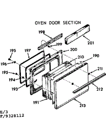 Oven Door Section parts for Kenmore Range 103.9328112 (1039328112, 103 9328112) from AppliancePartsPros.com