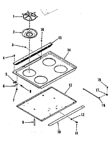 Main Top parts for Kenmore Range 278.3528610 (2783528610, 278 3528610) from AppliancePartsPros.com