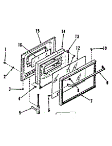 Oven Door Section parts for Kenmore Range 278.3528610 (2783528610, 278 3528610) from AppliancePartsPros.com