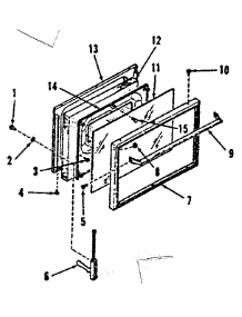 Oven Door Section parts for Kenmore Range 278.3528610 (2783528610, 278 3528610) from AppliancePartsPros.com