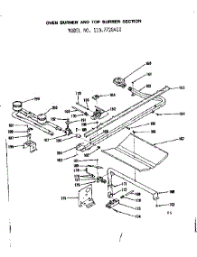 Oven Burner And Top Burner Section parts for Kenmore Range 119.7728410 (1197728410, 119 7728410) from AppliancePartsPros.com