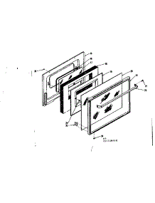 Oven Door parts for Kenmore Range 119.7728410 (1197728410, 119 7728410) from AppliancePartsPros.com