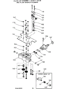 Valve Cap Assembly, Safety Valve And Flow Washer Housing parts for Kenmore Water Softener 625.342900 (625342900, 625 342900) from AppliancePartsPros.com