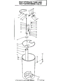 Salt Storage Tank And Salt Saver Brine Valve parts for Kenmore Water Softener 625.348700 (625348700, 625 348700) from AppliancePartsPros.com