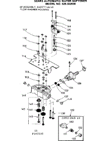 Valve Cap Assem., Safety Valve & Flow Wshr Hsng parts for Kenmore Water Softener 625.342500 (625342500, 625 342500) from AppliancePartsPros.com