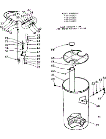 Salt Storage Tank & Brine Metering Valve parts for Kenmore Water Softener 625.342500 (625342500, 625 342500) from AppliancePartsPros.com