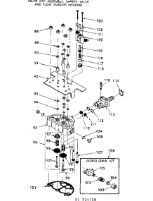 Valve Cap Asm-Safety Valve & Flow Washer Housing parts for Kenmore Water Softener 625.34750 (62534750, 625 34750) from AppliancePartsPros.com