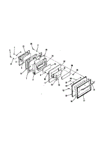 Oven Door Section parts for Kenmore Range 911.9898312 (9119898312, 911 9898312) from AppliancePartsPros.com