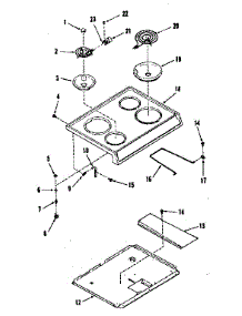 Main Top Section parts for Kenmore Range 911.9898312 (9119898312, 911 9898312) from AppliancePartsPros.com