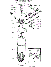 Resin Tank, Valve Adaptor & Associated Parts parts for Kenmore Water Softener 625.34743 (62534743, 625 34743) from AppliancePartsPros.com