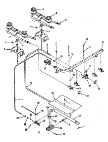 Burner Section parts for Kenmore Range 911.7118510 (9117118510, 911 7118510) from AppliancePartsPros.com