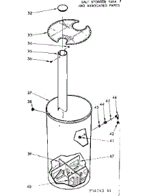 Salt Storage Tank & Associated Parts parts for Kenmore Water Softener 625.34743 (62534743, 625 34743) from AppliancePartsPros.com
