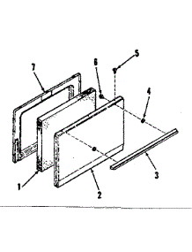 Oven Door Section parts for Kenmore Range 911.7118510 (9117118510, 911 7118510) from AppliancePartsPros.com