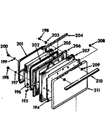 Oven Door Section parts for Kenmore Range 103.7357212 (1037357212, 103 7357212) from AppliancePartsPros.com