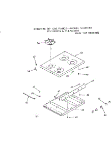 Main Top Section parts for Kenmore Range 911.7228310 (9117228310, 911 7228310) from AppliancePartsPros.com