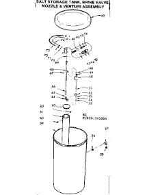 Salt Storage Tank Brine Valve Nozzle & Venturi parts for Kenmore Water Softener 625.343000 (625343000, 625 343000) from AppliancePartsPros.com