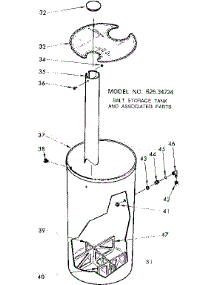 Salt Storage Tank &  Assoc. Parts parts for Kenmore Water Softener 625.34724 (62534724, 625 34724) from AppliancePartsPros.com