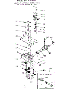 Valve Cap Asm, Safety Valve & Flow Washer Housing parts for Kenmore Water Softener 625.34724 (62534724, 625 34724) from AppliancePartsPros.com