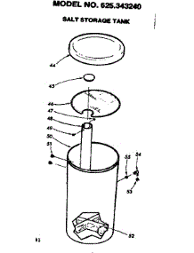 Salt Storage Tank parts for Kenmore Water Softener 625.343240 (625343240, 625 343240) from AppliancePartsPros.com