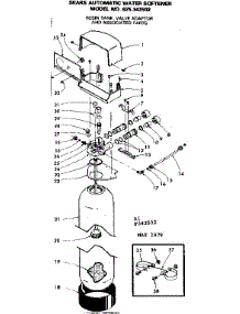 Resin Tank, Valve Adaptor And Associated Parts parts for Kenmore Water Softener 625.343502 (625343502, 625 343502) from AppliancePartsPros.com