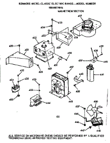 Magnetron Section parts for Kenmore Range 103.9877915 (1039877915, 103 9877915) from AppliancePartsPros.com