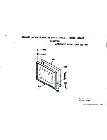 Microwave Oven Door Section parts for Kenmore Range 103.9877915 (1039877915, 103 9877915) from AppliancePartsPros.com