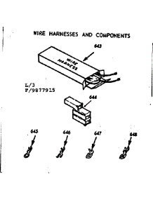 Wire Harnesses And Components parts for Kenmore Range 103.9877915 (1039877915, 103 9877915) from AppliancePartsPros.com