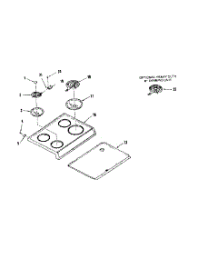 Main Top Section parts for Kenmore Range 911.6348413 (9116348413, 911 6348413) from AppliancePartsPros.com