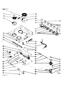 Main Top Section parts for Kenmore Range 103.9336860 (1039336860, 103 9336860) from AppliancePartsPros.com