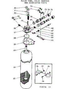 Resin Tank & Valve Adaptor parts for Kenmore Water Softener 625.34736 (62534736, 625 34736) from AppliancePartsPros.com