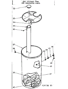 Salt Storage Tank parts for Kenmore Water Softener 625.34736 (62534736, 625 34736) from AppliancePartsPros.com