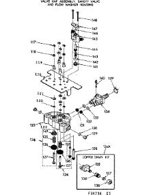 Valve Cap Asm, Safety Valve & Flow Washer Housing parts for Kenmore Water Softener 625.34736 (62534736, 625 34736) from AppliancePartsPros.com