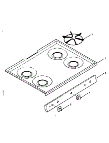 Main Top Section parts for Kenmore Range 119.7728510 (1197728510, 119 7728510) from AppliancePartsPros.com