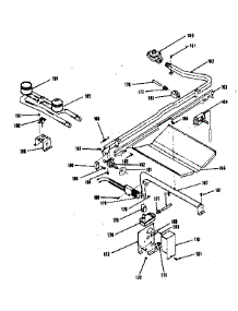 Oven Burner And Top Burner Section parts for Kenmore Range 119.7728510 (1197728510, 119 7728510) from AppliancePartsPros.com