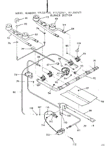 Burner Section parts for Kenmore Range 911.7227611 (9117227611, 911 7227611) from AppliancePartsPros.com