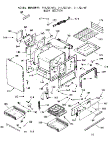 Body Section parts for Kenmore Range 911.7227611 (9117227611, 911 7227611) from AppliancePartsPros.com