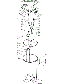 Salt Storage Tank And Brine Metering Valve parts for Kenmore Water Softener 625.342601 (625342601, 625 342601) from AppliancePartsPros.com