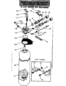 Resin Tank, Valve Adaptor And Connecting Parts parts for Kenmore Water Softener 625.343080 (625343080, 625 343080) from AppliancePartsPros.com