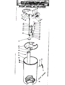 Salt Storage Tank And Salt Saver Brine Valve parts for Kenmore Water Softener 625.343080 (625343080, 625 343080) from AppliancePartsPros.com