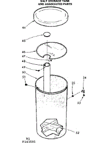Salt Storage Tank And Associated Parts parts for Kenmore Water Softener 625.343501 (625343501, 625 343501) from AppliancePartsPros.com