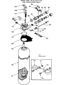 Resin Tank Valve Adaptor And Associated Parts parts for Kenmore Water Softener 625.342501 (625342501, 625 342501) from AppliancePartsPros.com