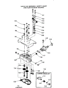 Valve Cap Assem, Safty Valve & Flow Washer Housing parts for Kenmore Water Softener 625.343201 (625343201, 625 343201) from AppliancePartsPros.com